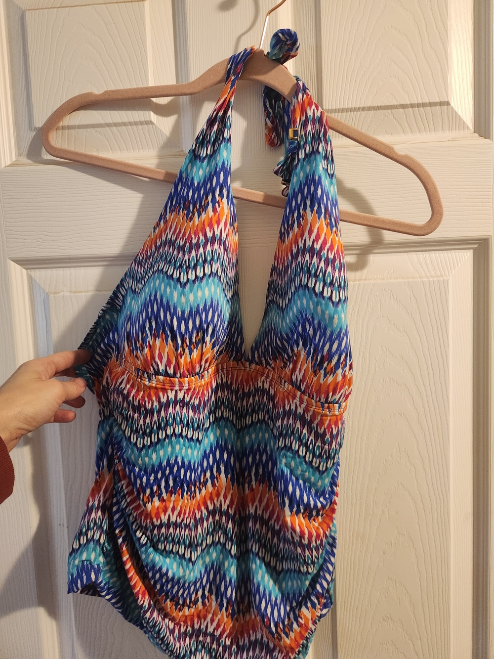 La Blanca Blue Multi Halter Swim Bodysuit